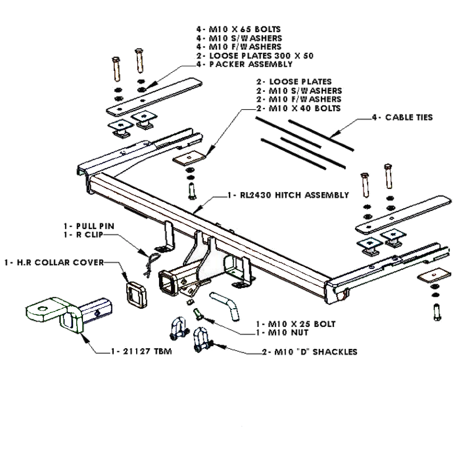 Holden Epica Sedan 03/2007 - 02/2011 (Not CDXI) - Towbar Kit