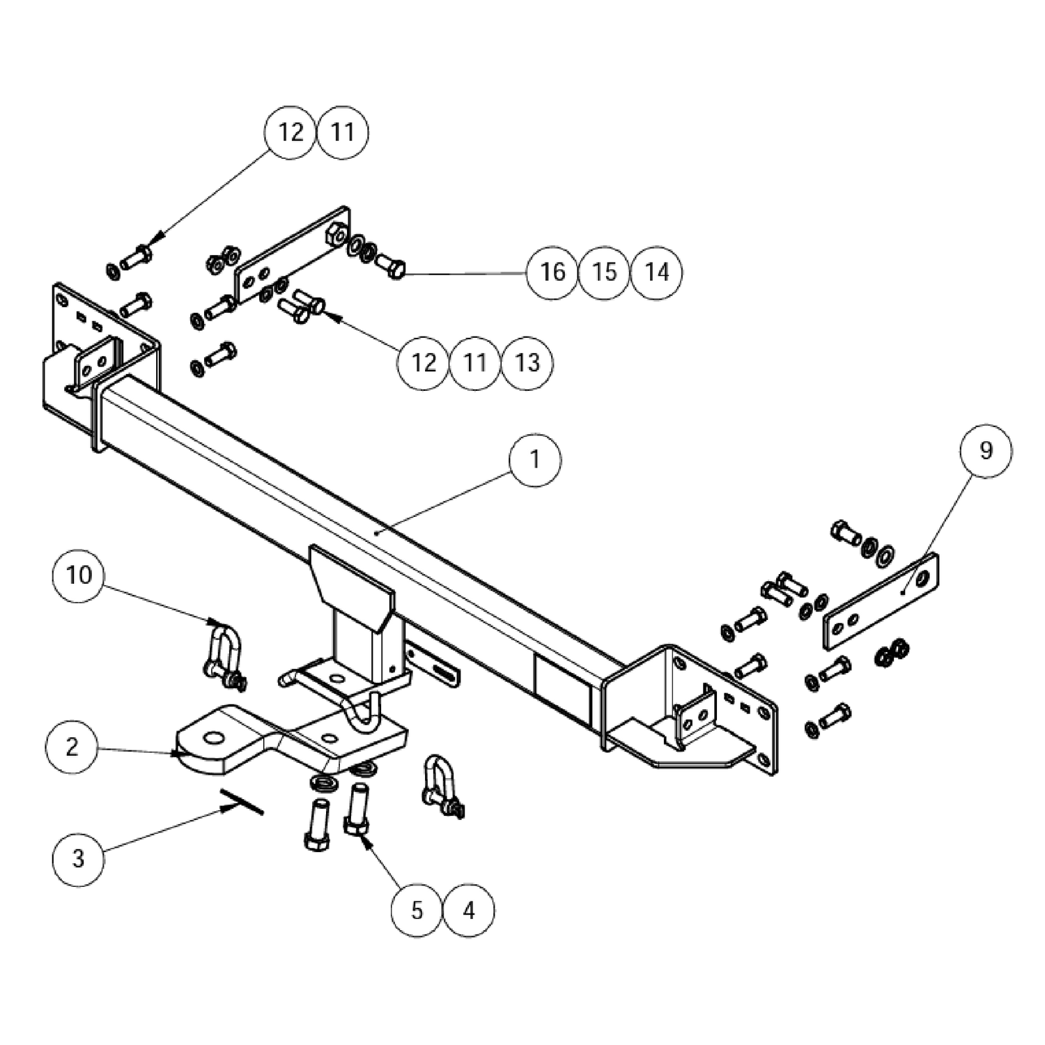Mercedes-Benz C Class W204 Sedan 07/2007 - 07/2014  - Towbar Kit