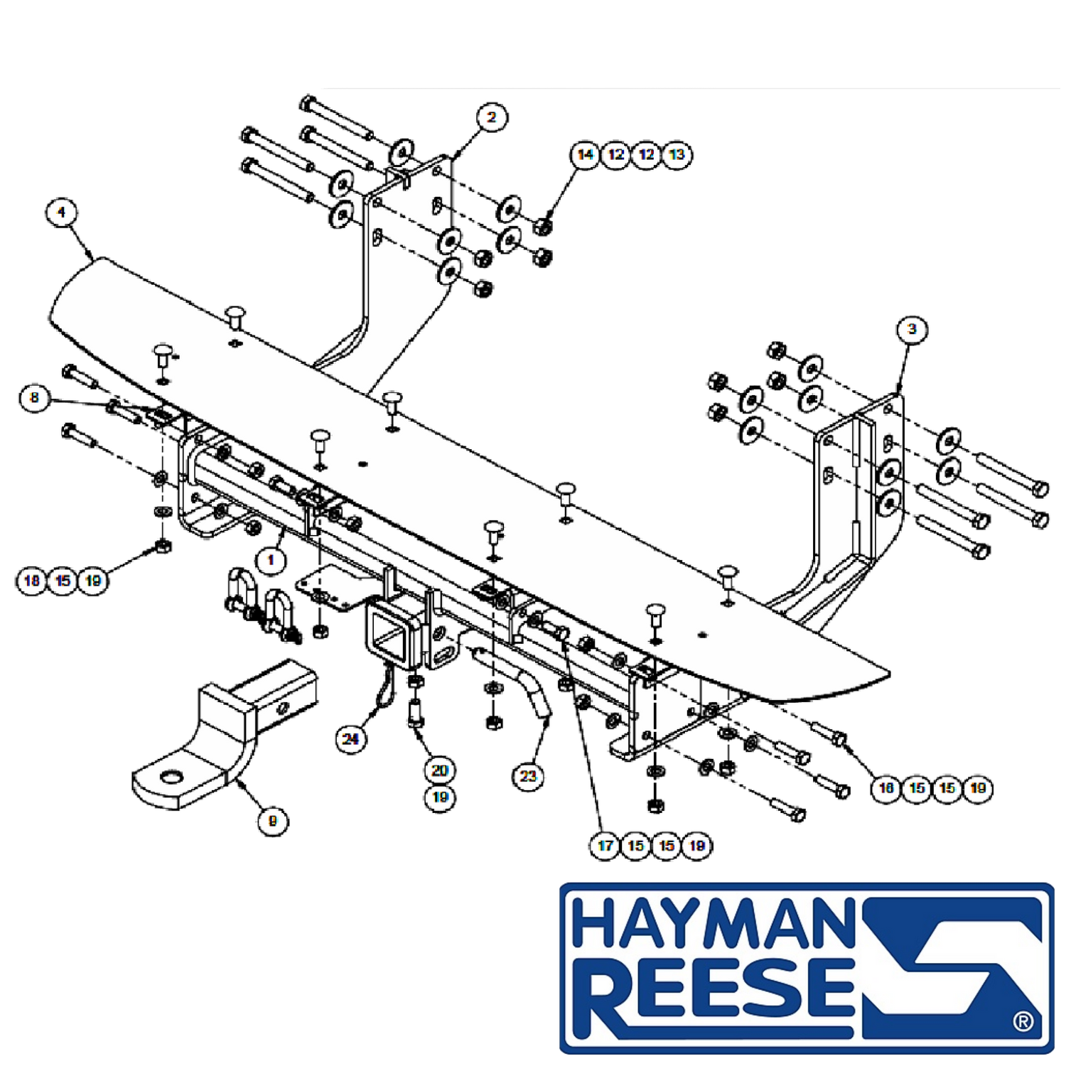 Mercedes-Benz Sprinter Van 11/2006 - 05/2018 (Rare Narrow Chassis Approx 765mm Wide) - Towbar Kit