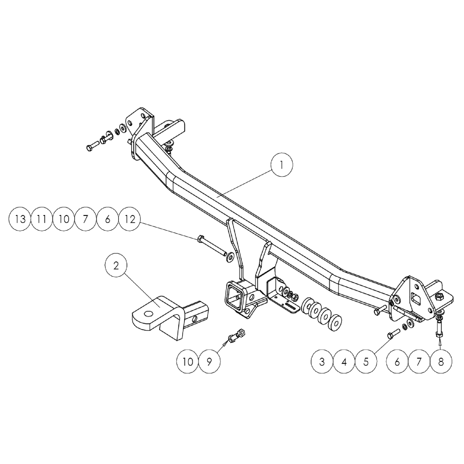 Honda Civic SI Hatch 01/2011 - 05/2012 - Towbar Kit