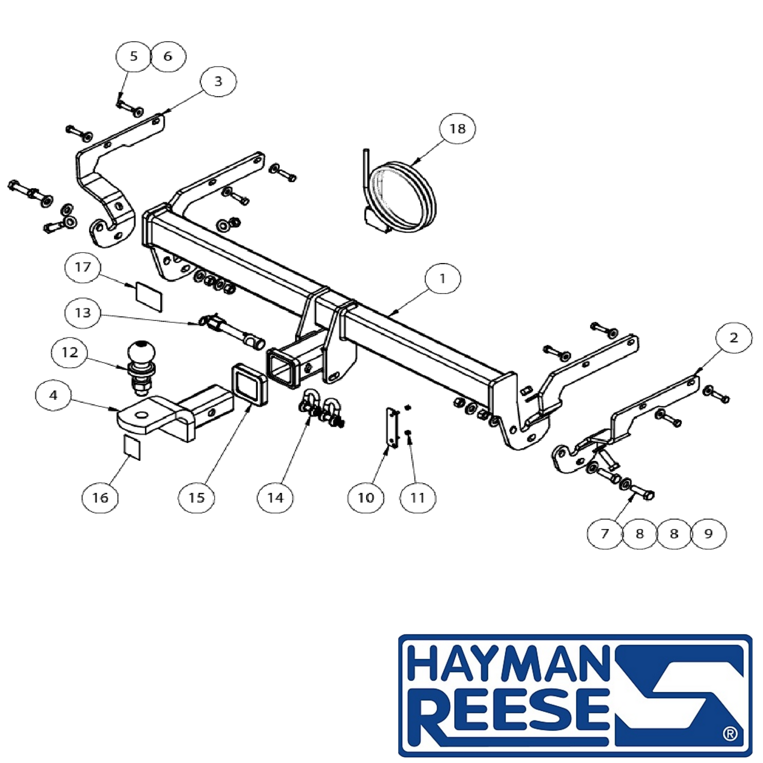 Toyota Camry XV50 (Inc Hybrid) Sedan 05/2015 - 08/2017 - Towbar Kit