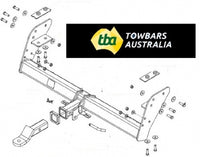 Ford Ranger XLT & Wildtrax & Hi-Rider Tub Body - Replaces low ground clearance factory fitted Ford towbar - Towbar Kit