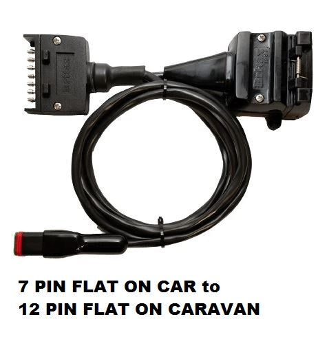 Elecbrakes 7 Pin Flat to 12 Pin Flat Adaptor - A7-A12