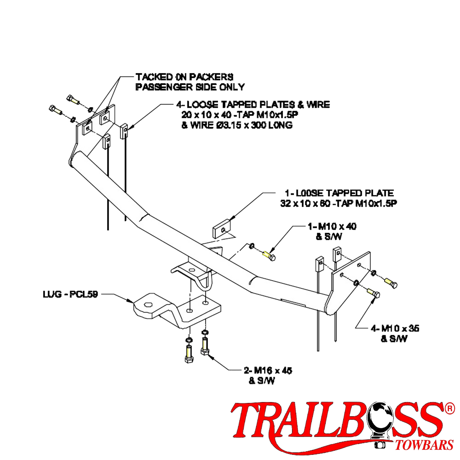 Mitsubishi Mirage Hatch 05/1996 - 08/2004 - Towbar Kit