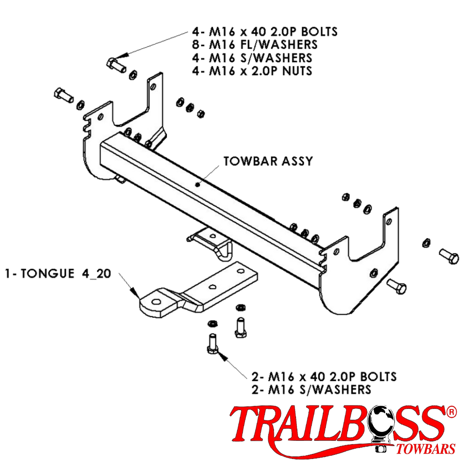 Mitsubishi Rosa Bus 08/2000 - 12/2011 - Towbar Kit
