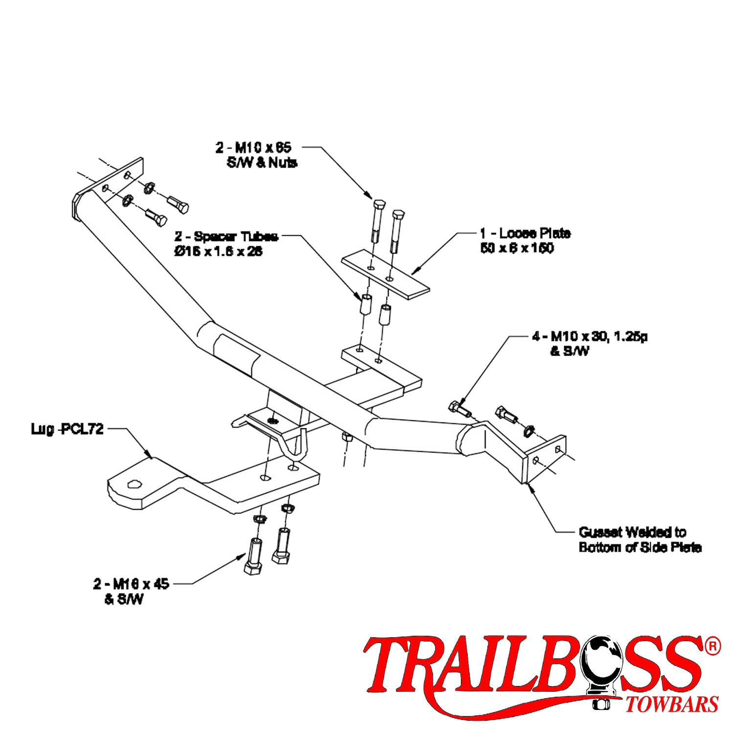 Mitsubishi Verada Sedan 07/1991 - 09/1996 - Towbar Kit