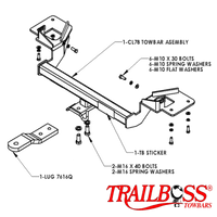 Mitsubishi Magna 380 Sedan 10/2005 - 04/2008 - Towbar Kit