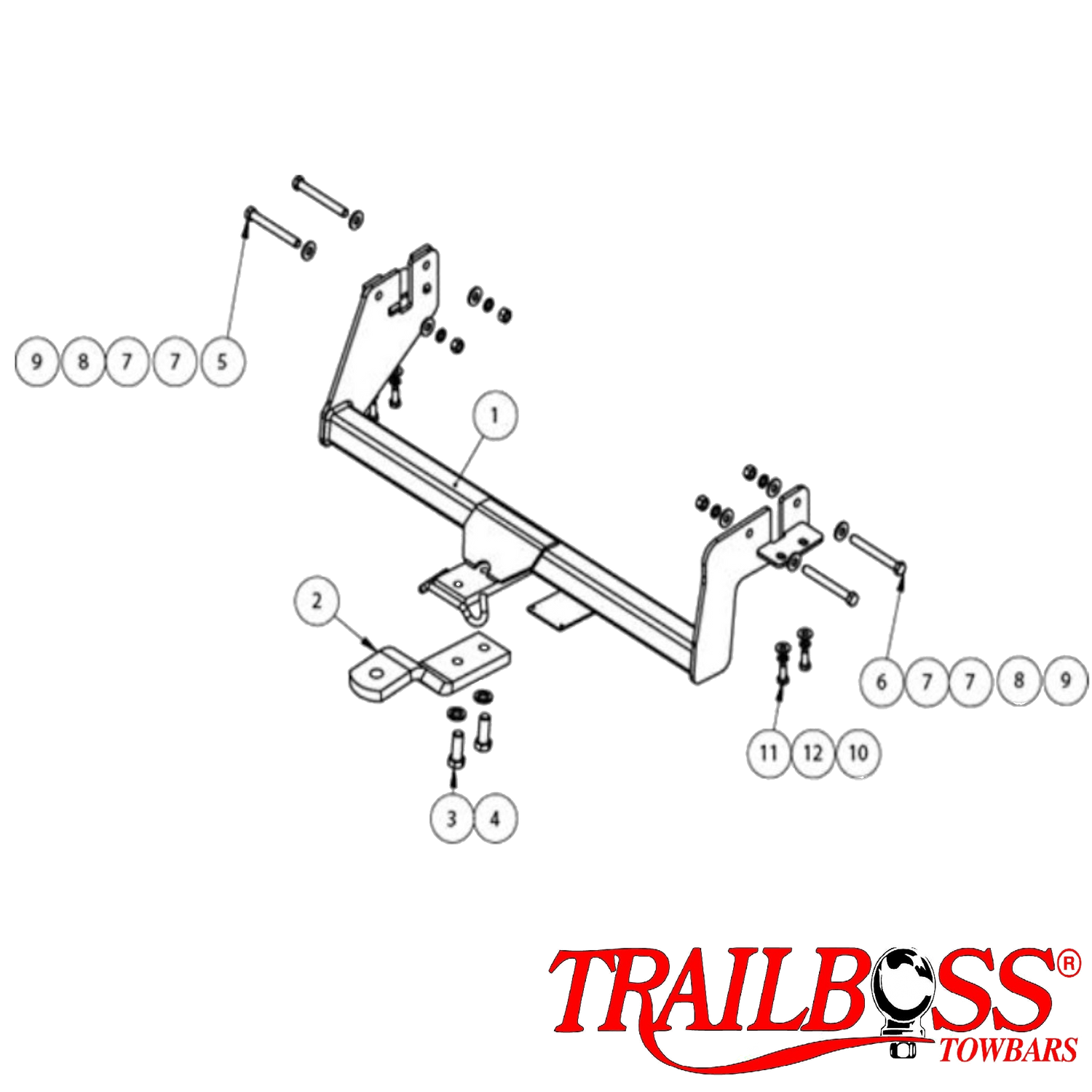 Mitsubishi Lancer Sedan 10/2011 - 12/2017 (Not dual exhaust) - Towbar Kit