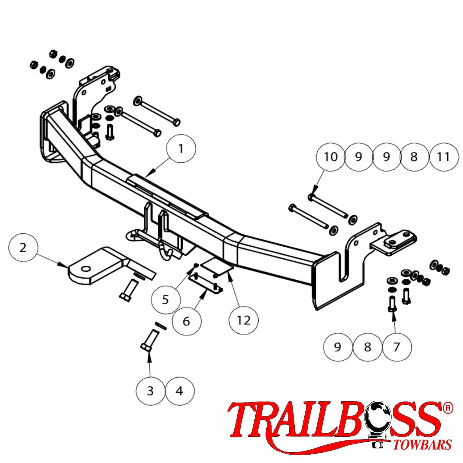 Mitsubishi Outlander ZJ-ZK (Inc PHEV Hybrid) SUV 11/2012 - 10/2017 - Towbar Kit