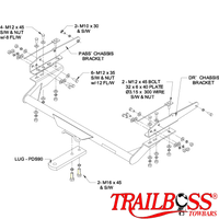 Nissan Navara D21 & D22 2wd Dual Cab Tub Body No Step 01/1986 - 12/2000 - Towbar Kit