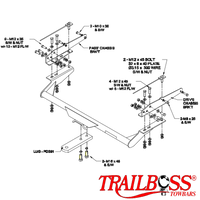 Nissan Navara D21 & D22 2wd Tub Body With Step 01/1986 - 03/2009 - Towbar Kit