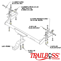 Nissan Navara D21 & D22 4wd Tub Body No Step 01/1986 - 03/2009 - Towbar Kit