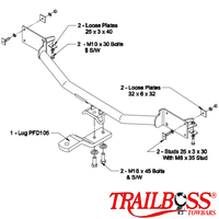 Ford Laser Sedan 01/1999 - 08/2002 - Towbar Kit