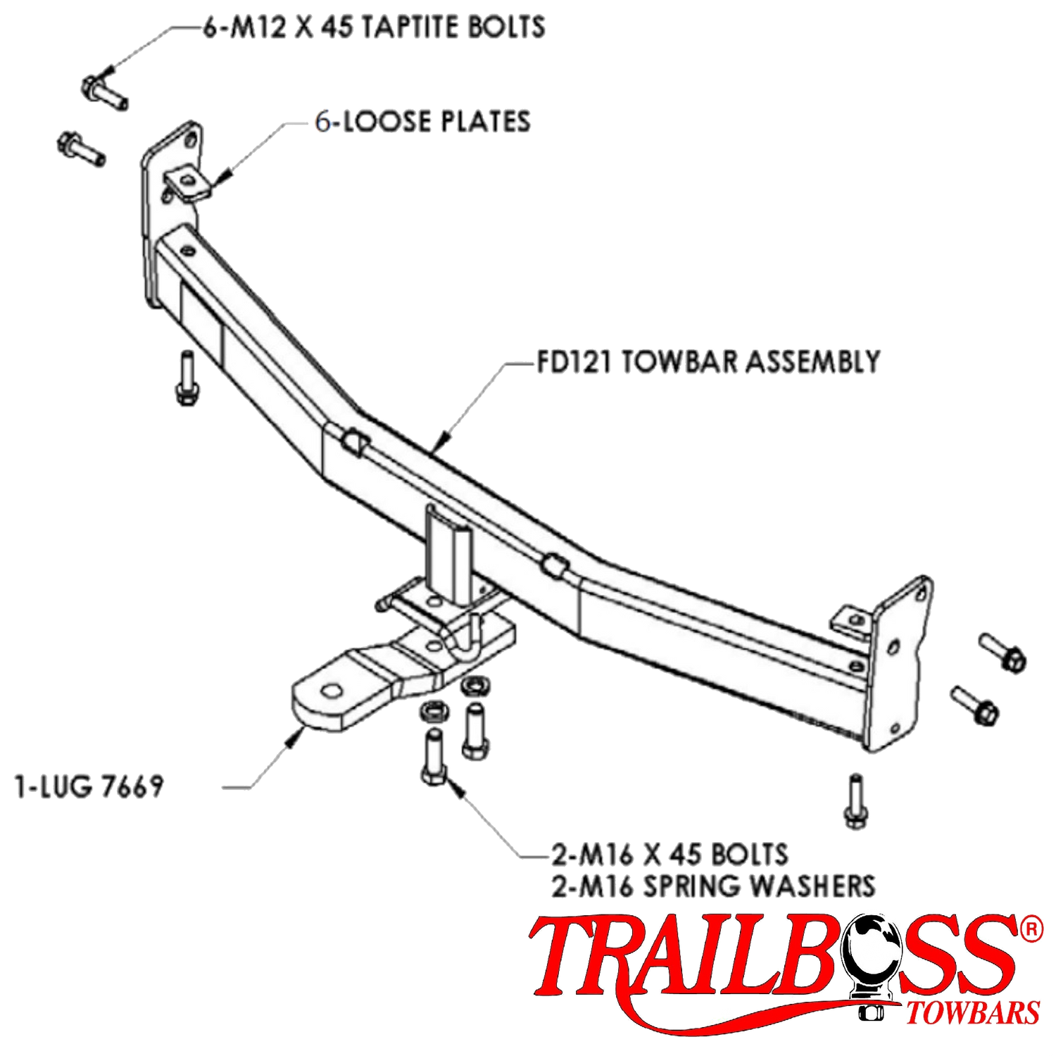 Ford Territory SUV 04/2004 - 10/2016 - Towbar Kit