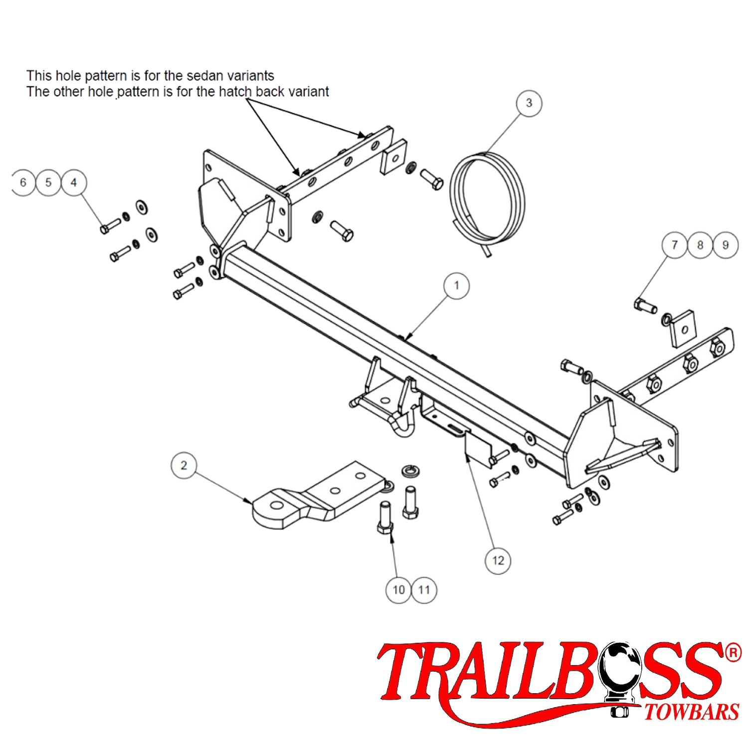 Ford Mondeo Hatch 10/2007 - 12/2014 - Towbar Kit