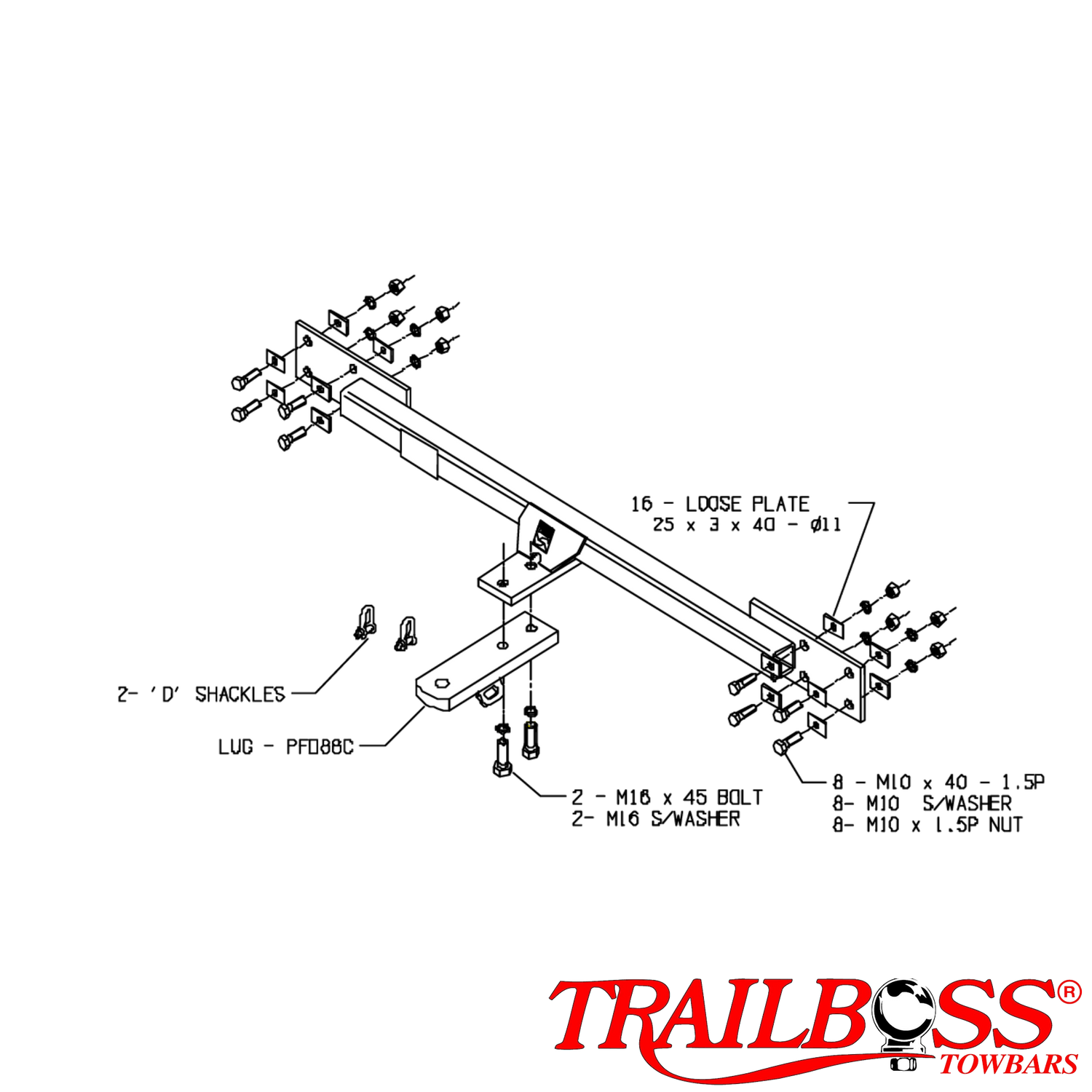 Ford Falcon AU BA BF Wagon 01/1988 - 07/2011  - Towbar Kit