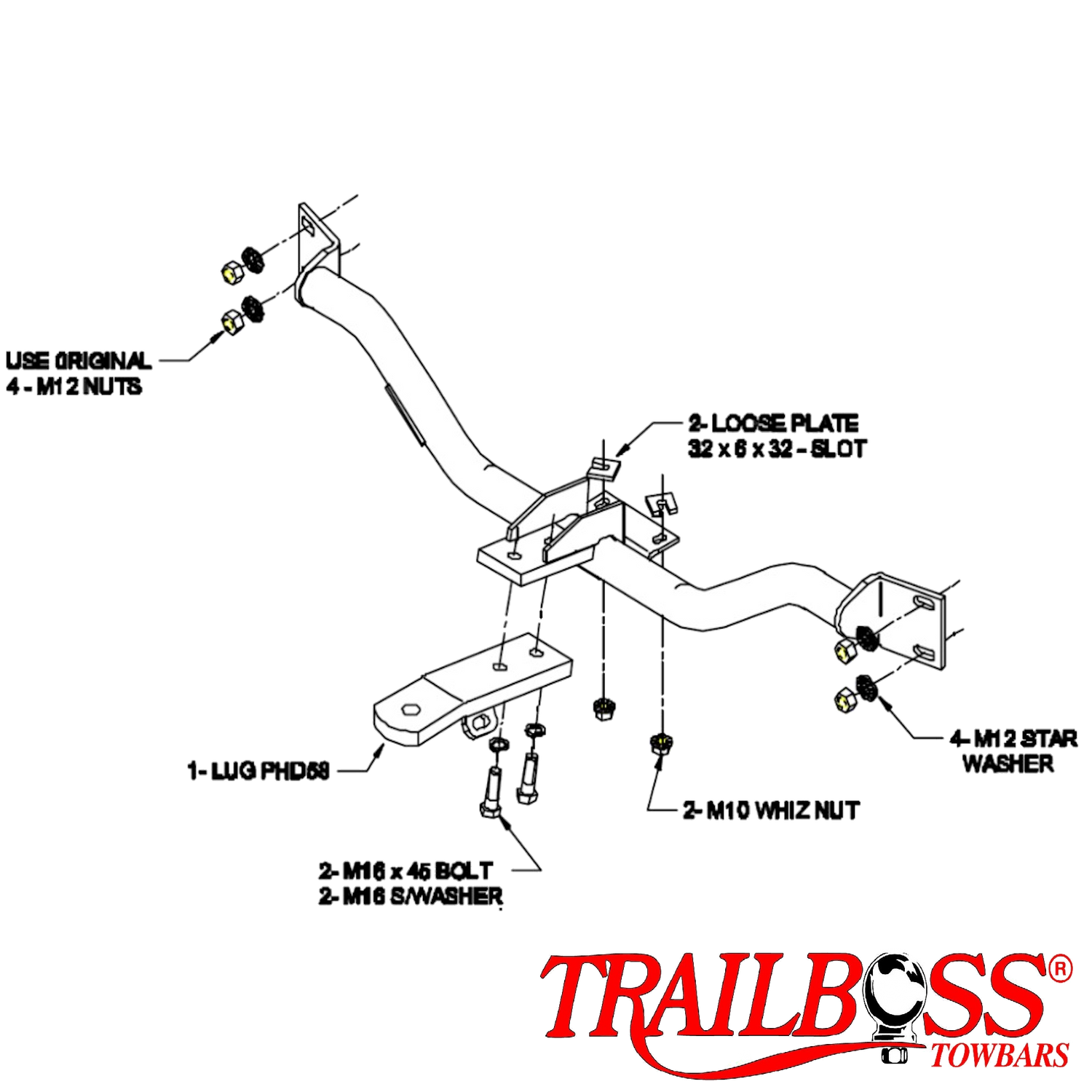 Holden Statesman WH, WK, WL Sedan 06/1999 - 07/2006 - Towbar Kit