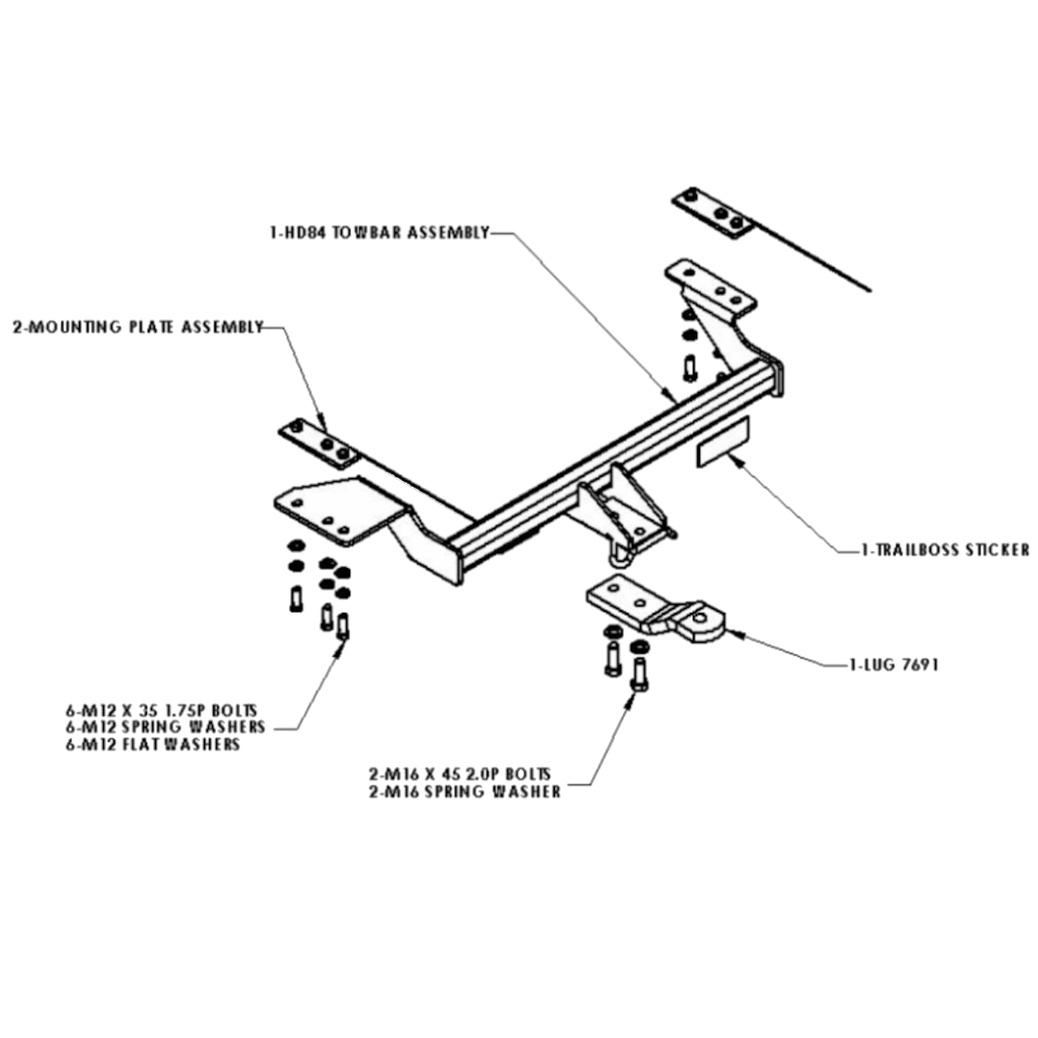 Holden Viva Wagon 09/2005 - 05/2009 - Towbar Kit