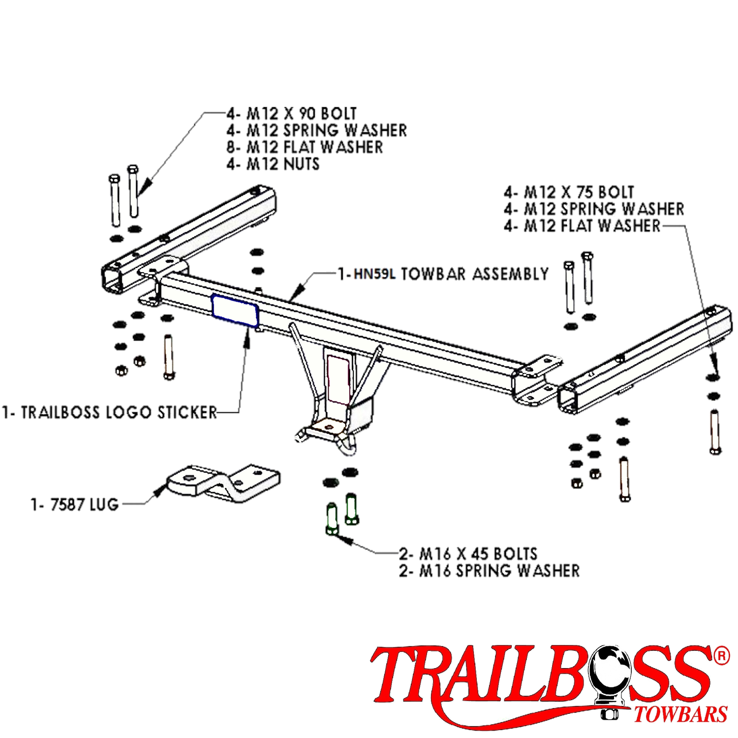 Honda Civic Sedan 02/2006 - 06/2016 - Towbar Kit