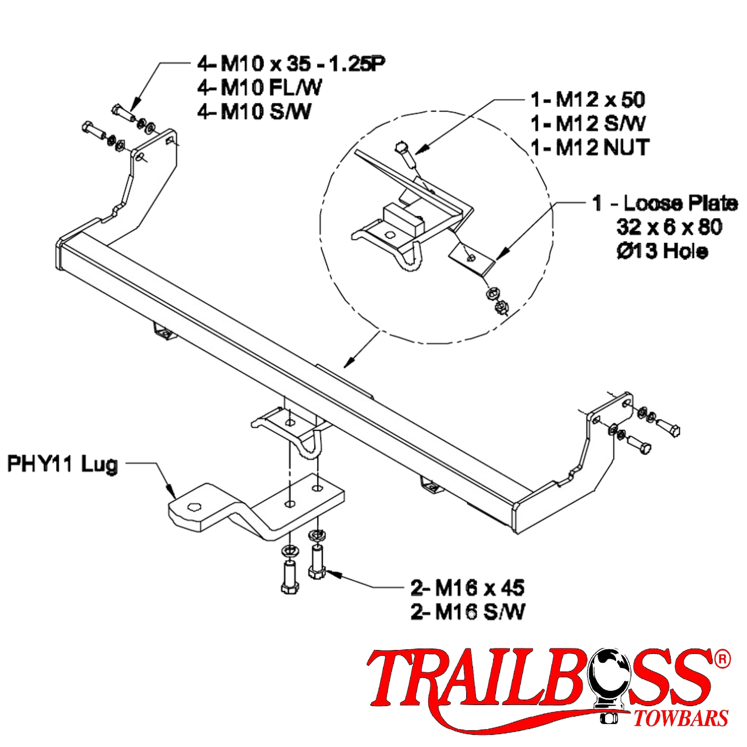 Hyundai Sonata Sedan 08/1998 - 08/2001 - Towbar Kit