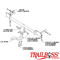Hyundai Lantra Sedan 09/1995 - 12/2000 - Towbar Kit