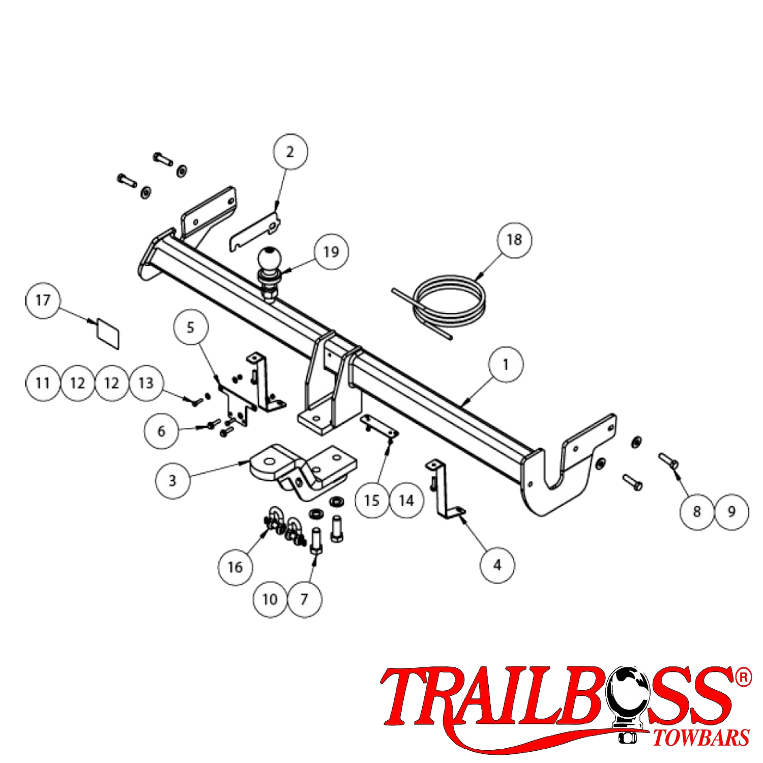 Kia Cerato YD Hatch 08/2013 - 04/2018 - Towbar Kit