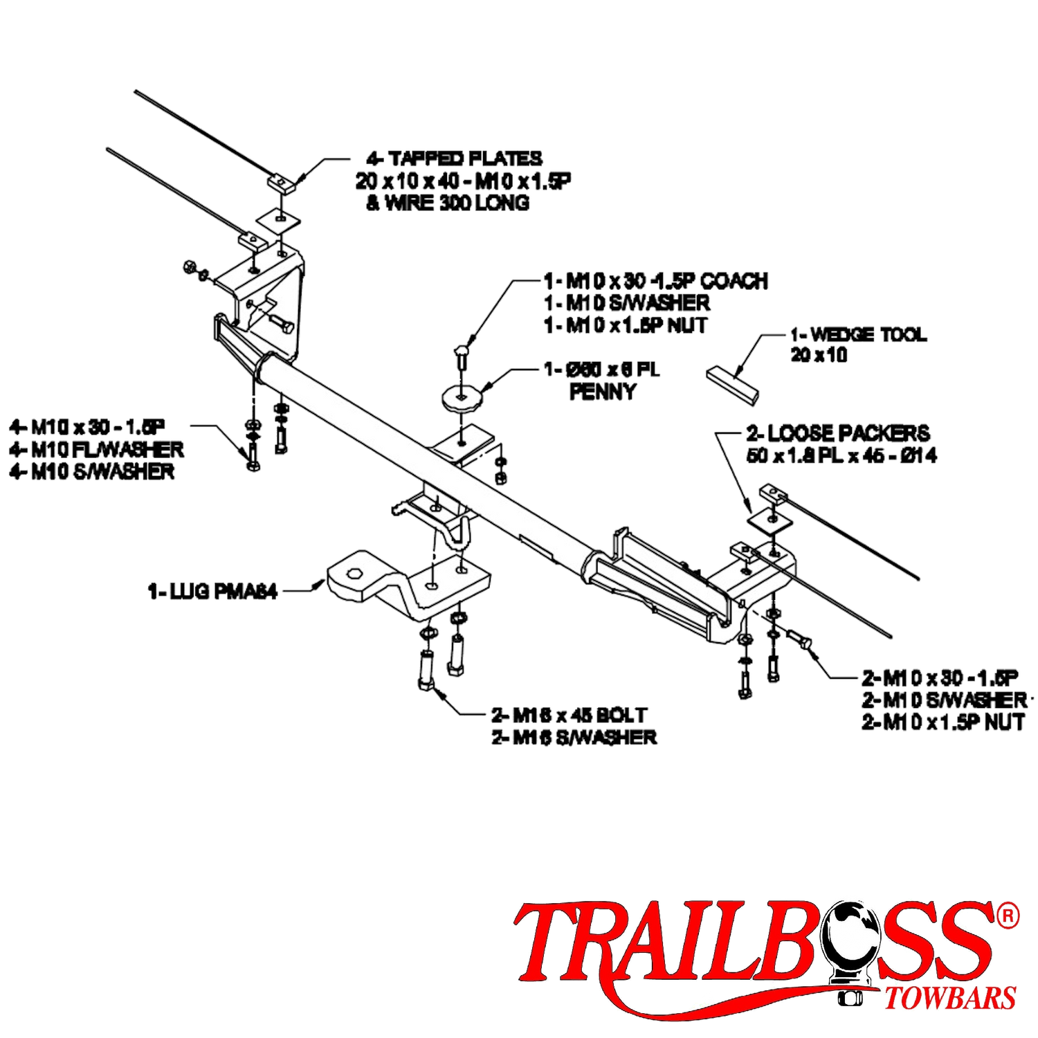 Mazda 323 BJ Protege Sedan 09/1998 - 02/2001 - Towbar Kit