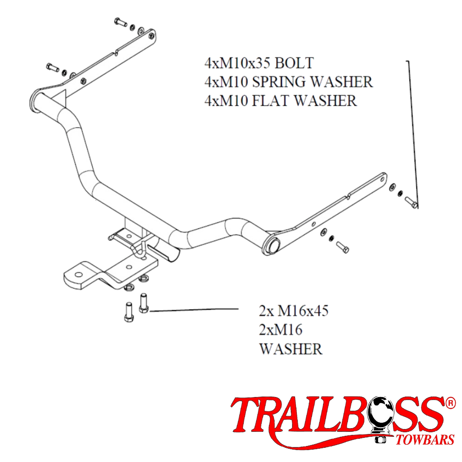 Mazda 3 BL Sedan 04/2009 - 09/2011 (Not SP25 or MPS) - Towbar Kit