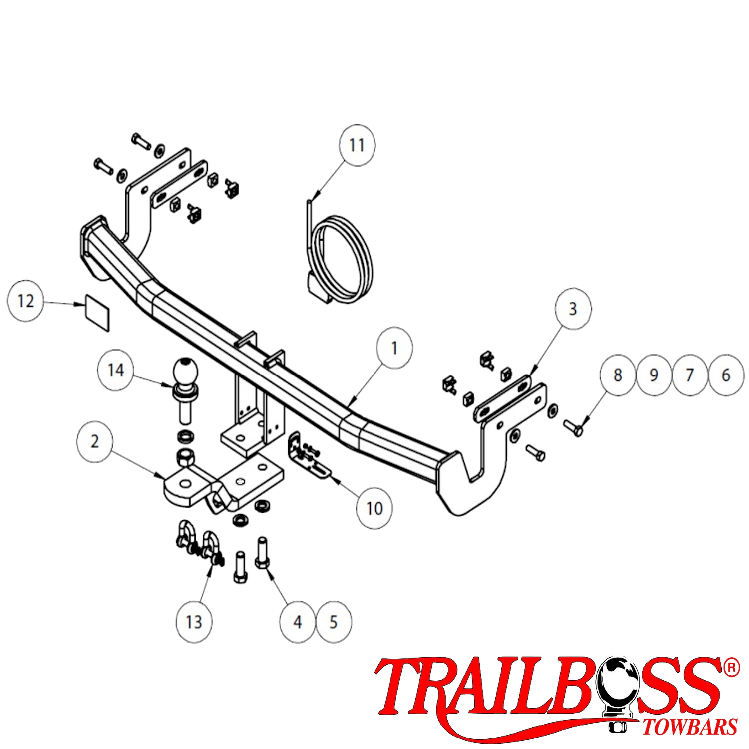 Peugeot 208 5 Door Hatch 09/2012 - 12/2018 - Towbar Kit
