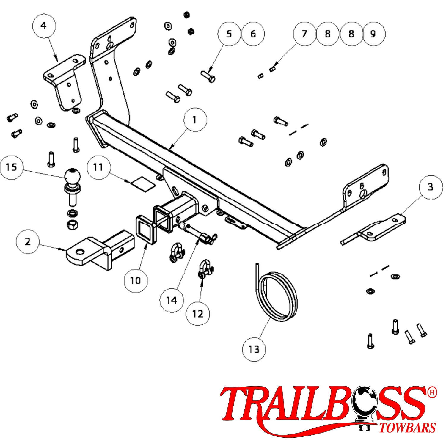 Toyota HiAce LWB Van 04/2005 - 02/2019 (Not SLWB) - Towbar Kit