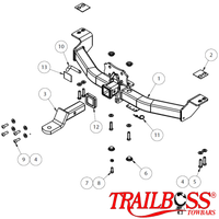 Toyota Prado 5 Door SUV 11/2009 - 11/2017 (Spare Wheel Under) - Towbar Kit