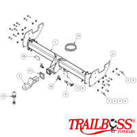 Toyota HiLux 2wd & 4wd Hi-Rider Cab Chassis Without Bumper 09/2015 - On - Towbar Kit
