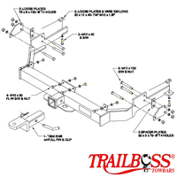 Ford Falcon XA-XG Tub Body 01/1972 - 03/1996 - Towbar Kit