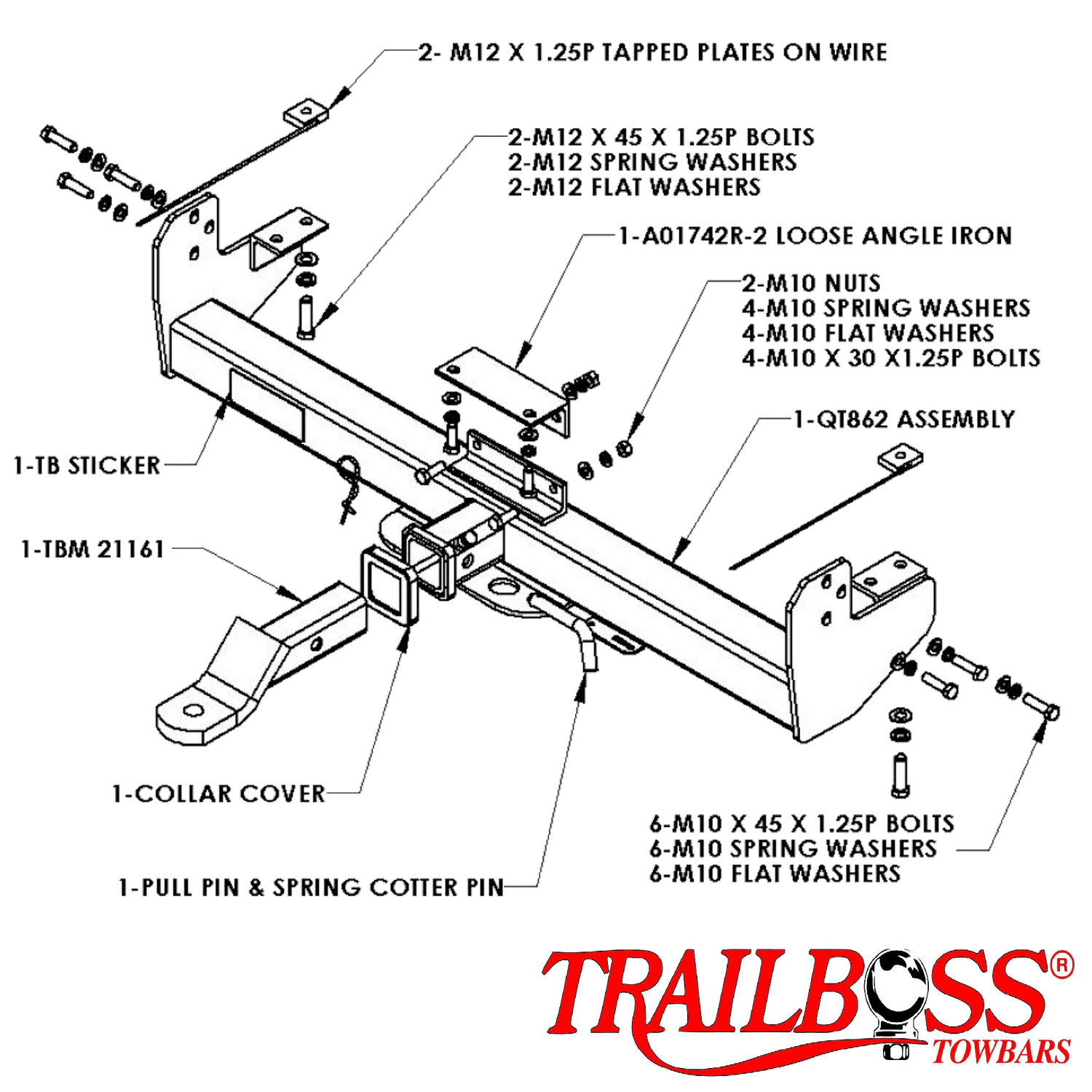 Toyota LandCruiser 76 Series SUV 03/2007 - 10/2007 - Towbar Kit