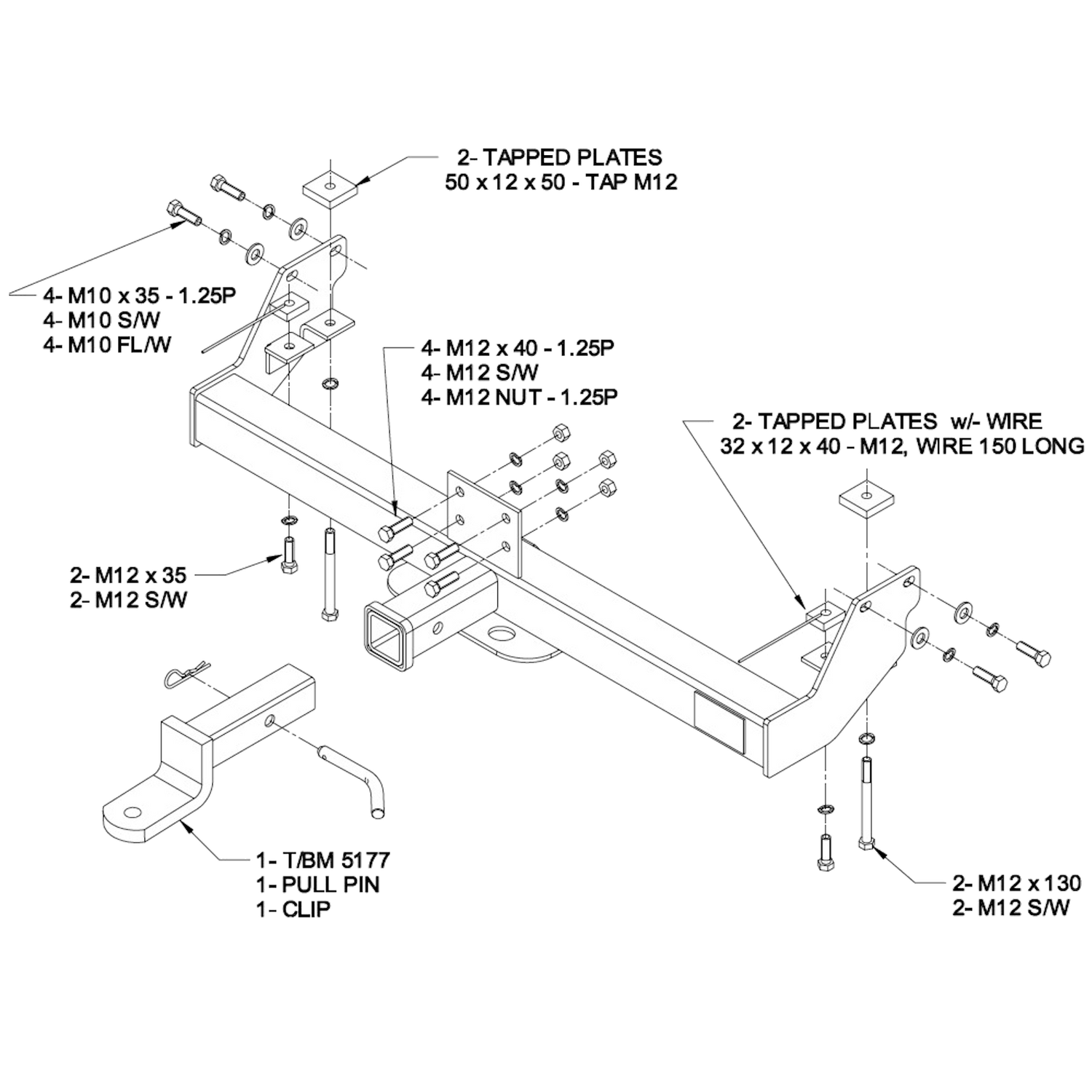 Toyota LandCruiser 79 Series Cab Chassis 01/2007 - 07/2012 - Towbar Kit