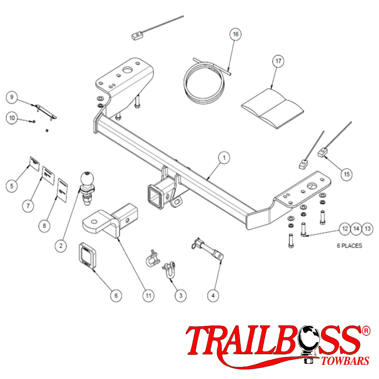 Chrysler 300 Sedan (Not SRT-8) 07/2012 - 01/2021 - Towbar Kit