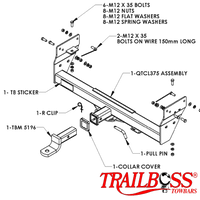 Mitsubishi Triton 2wd & 4wd Styleside Tub Body With Bumper 08/2006 - 09/2009 - Towbar Kit