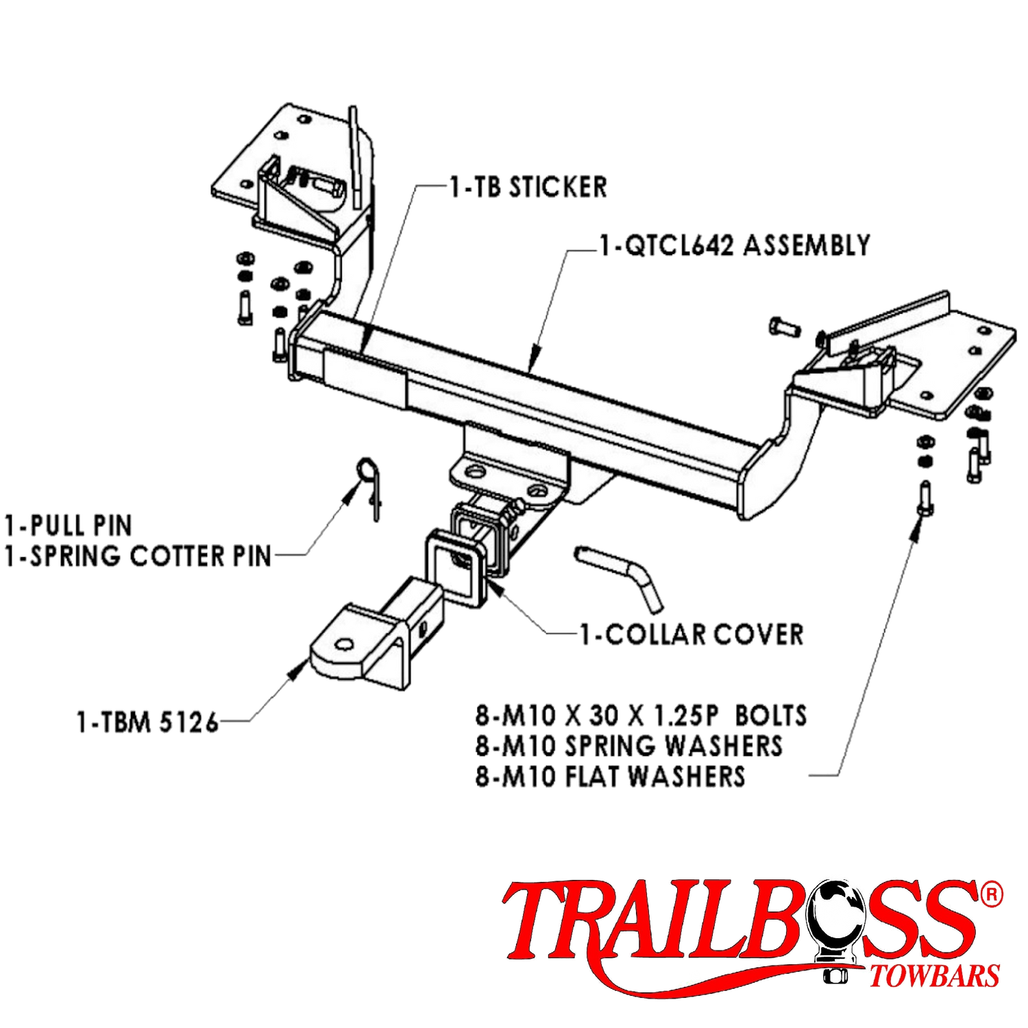 Mitsubishi 380 Sedan 10/2005 - 04/2008 - Towbar Kit