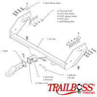 Mitsubishi Triton 2wd & 4wd Dual Cab Tub Body With Bumper 10/2009 - 04/2015 - Towbar Kit