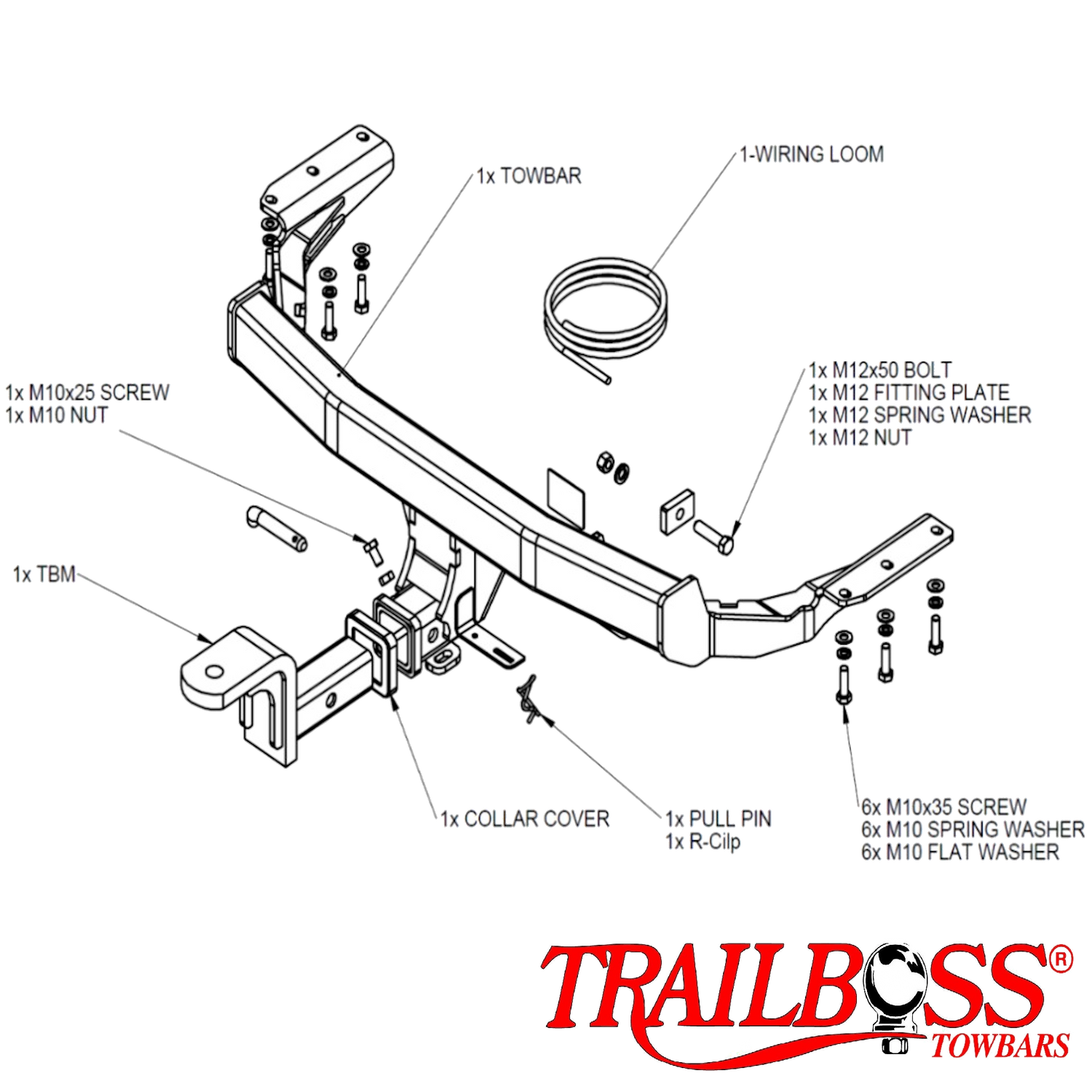 Mitsubishi Outlander ZG ZH SUV 11/2006 - 09/2012 (Not VRX) - Towbar Kit