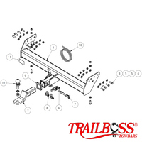 Mitsubishi Triton 2wd & 4wd Styleside Tub Body Without Bumper 05/2015 - 10/2018 - Towbar Kit