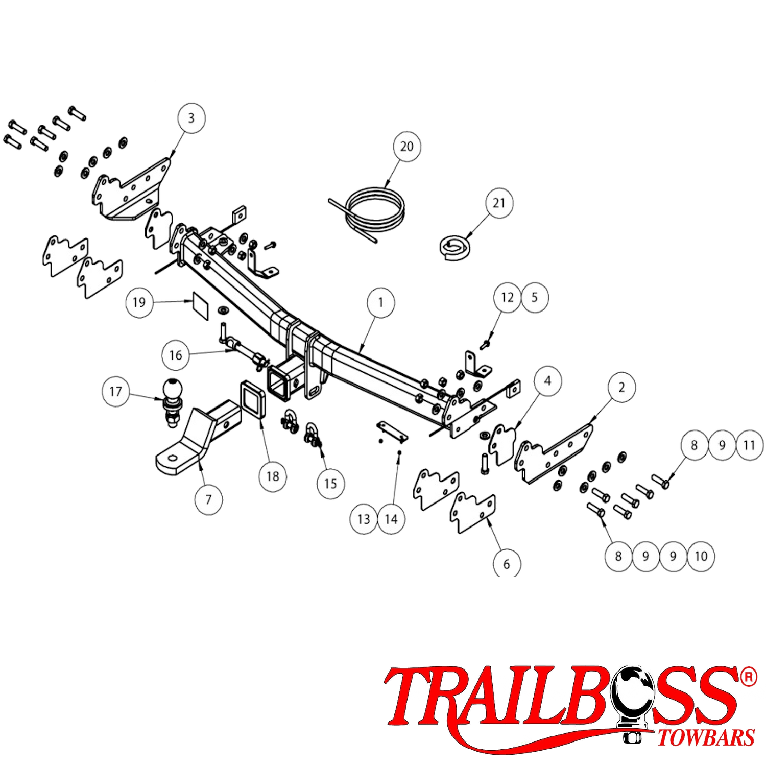 Mitsubishi Pajero Sport SUV 10/2015 - 11/2019 - Towbar Kit