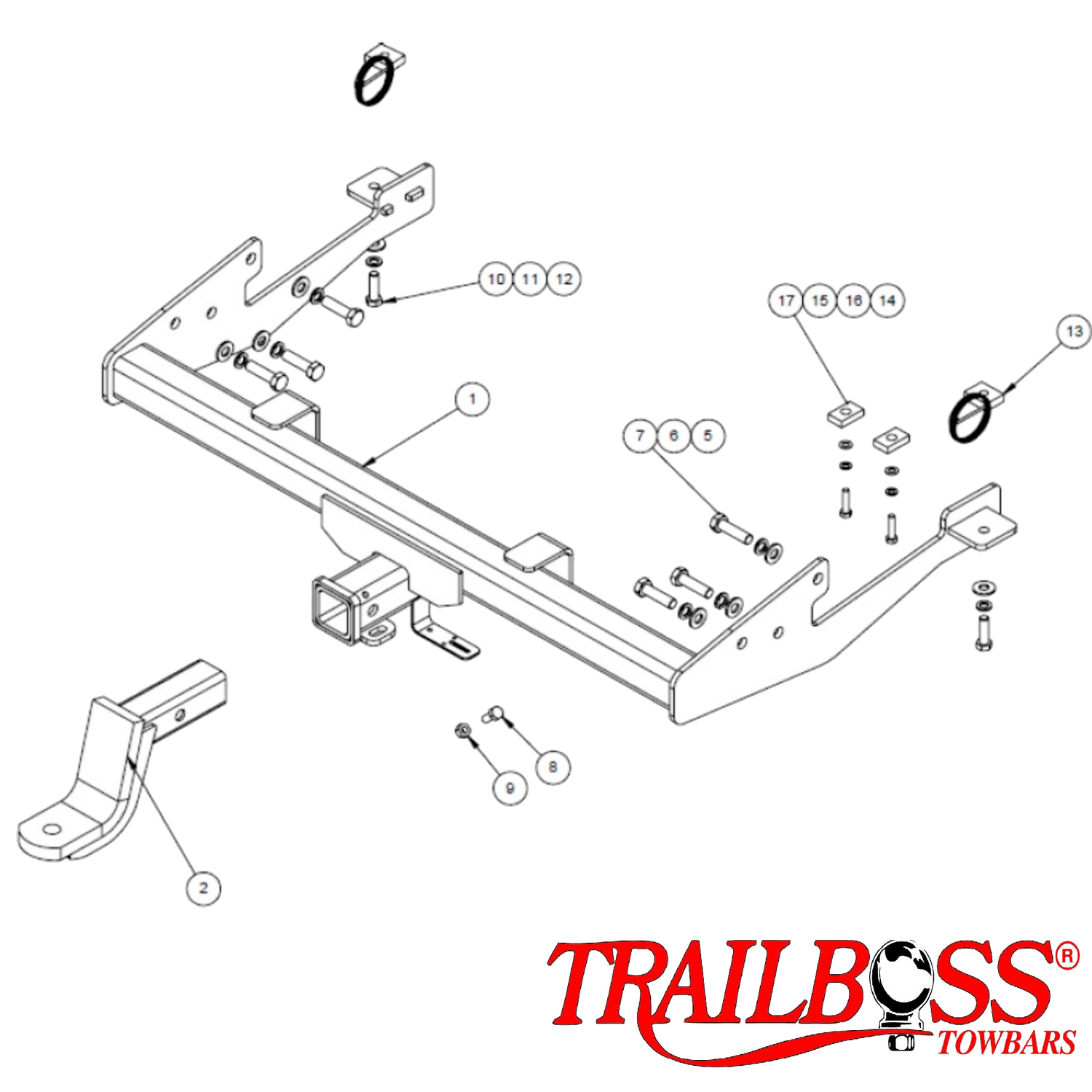 Nissan Pathfinder 550 SUV 10/2010 - 10/2013 - Towbar Kit