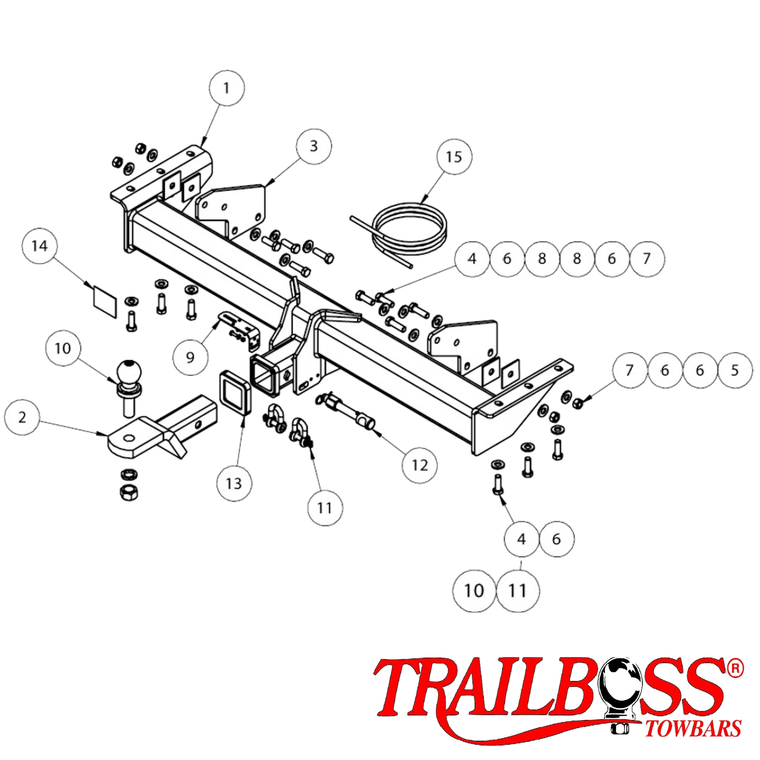 Nissan Navara NP300 D23 Cab Chassis 03/2015 - 12/2020 - Towbar Kit