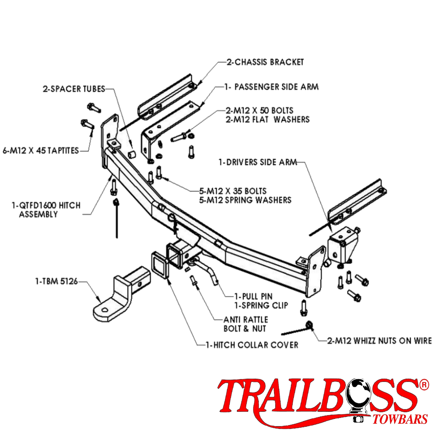 Ford Territory SUV 04/2004 - 10/2016 - Towbar Kit