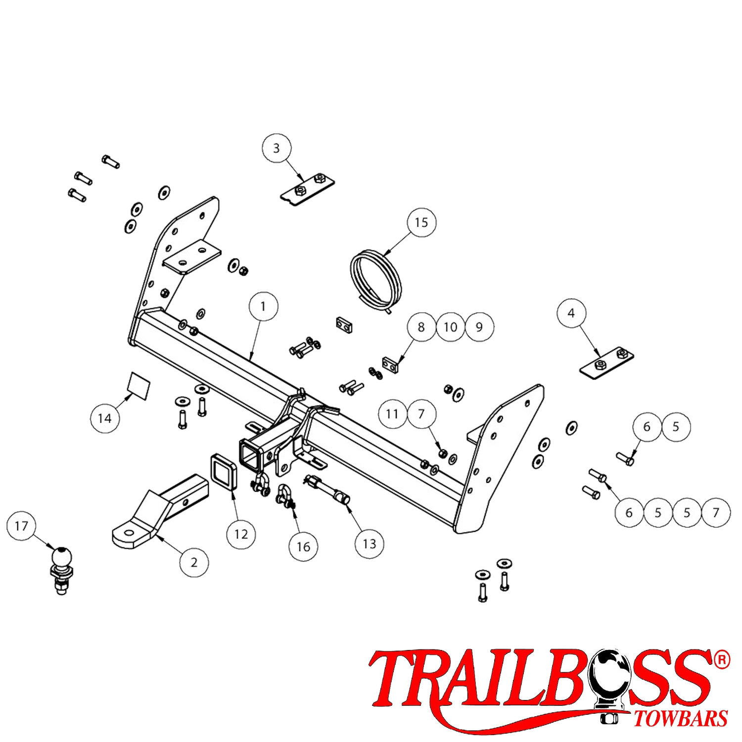 Mazda BT-50 2wd & 4wd Tub Body With Step 08/2015 - 06/2020 - Towbar Kit
