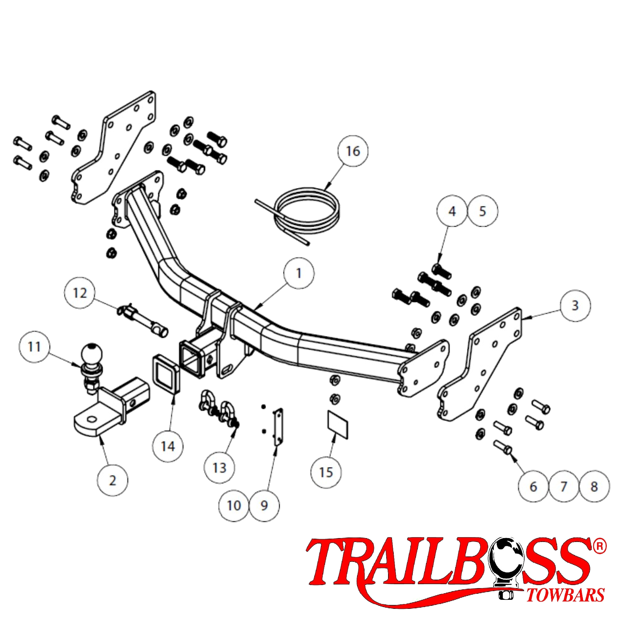 Ford Everest UA SUV 07/2015 - 07/2018 - Towbar Kit
