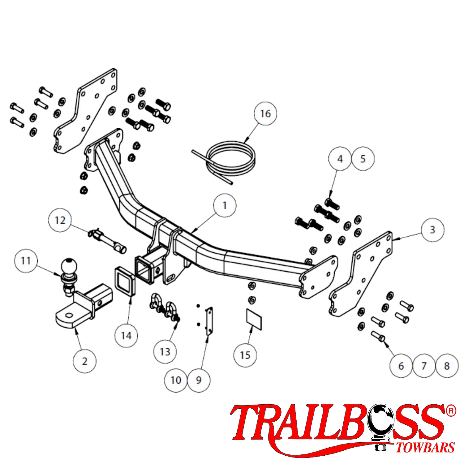 Ford Everest UA SUV 07/2015 - 07/2018 - Towbar Kit