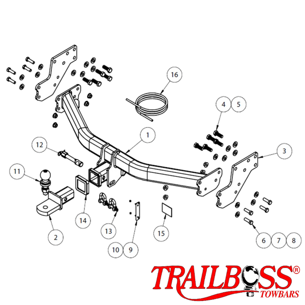 Ford Everest UA SUV 07/2015 - 07/2018 - Towbar Kit