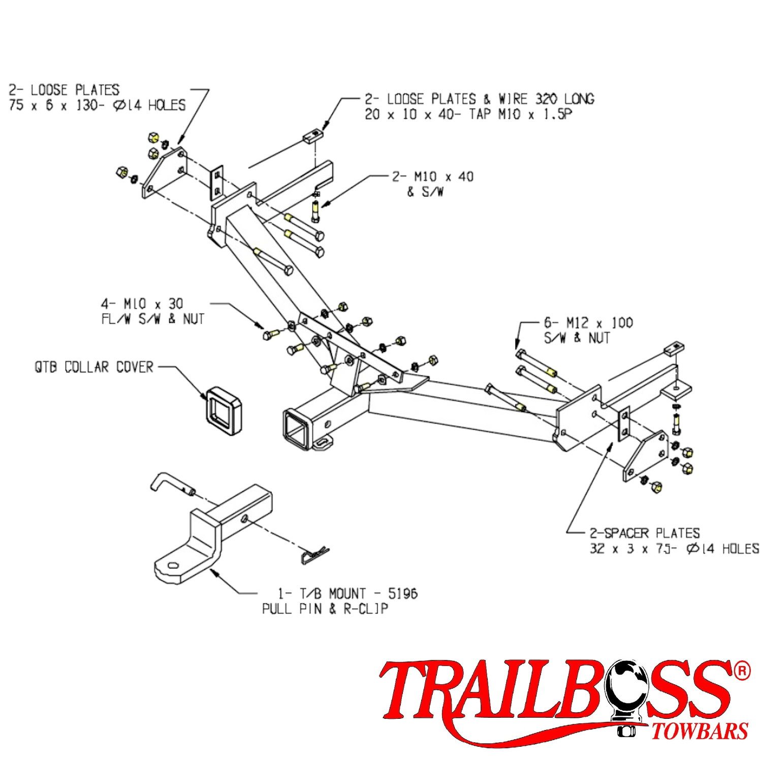 Ford Falcon XH Panel Van 04/1996 - 06/1999 - Towbar Kit